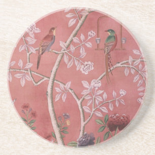 Dessous De Verre En Grès Chinoiserie rose