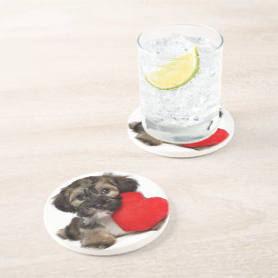 Dessous De Verre En Grès Chiot de Valentine Havanese d'amant