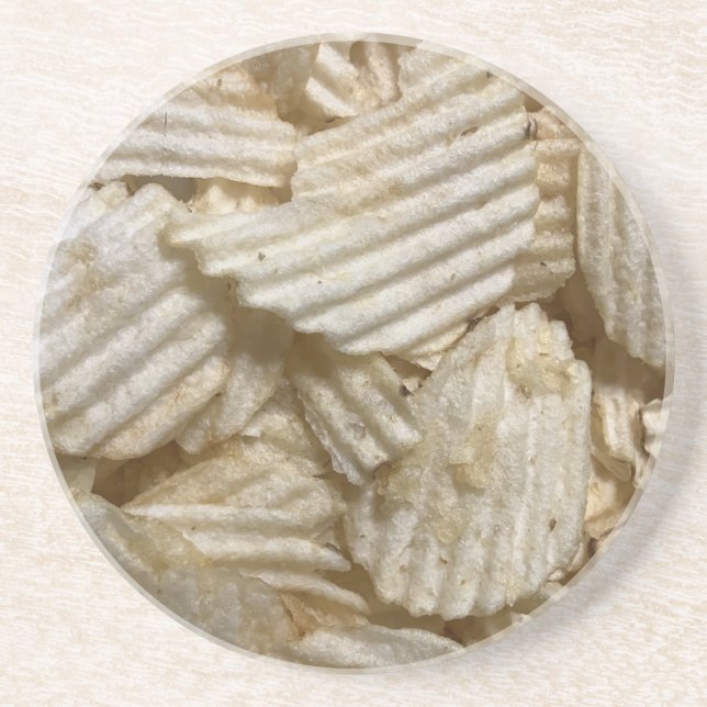 Dessous De Verre En Grès Chips de pommes de terre (Devant)