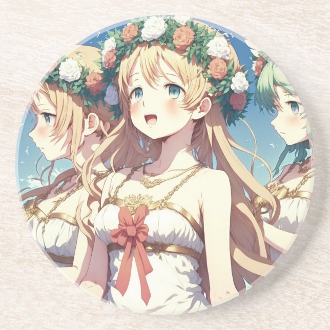 Dessous De Verre En Grès Choeur d'anime (Devant)