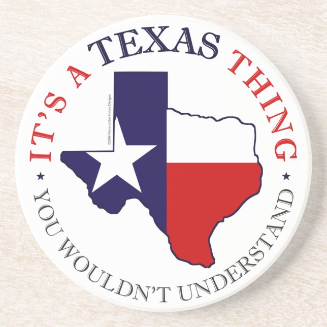 Dessous De Verre En Grès Chose du Texas (Devant)