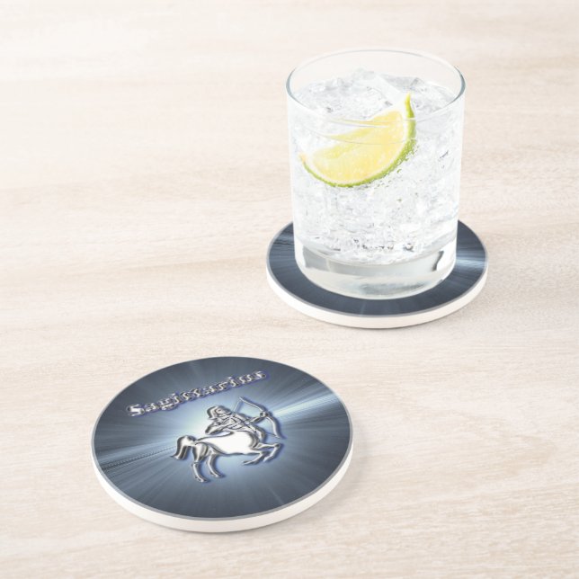Dessous De Verre En Grès Chrome Sagittarius (Côté)