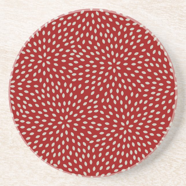 Dessous De Verre En Grès chrysanthénum - lumière (Devant)