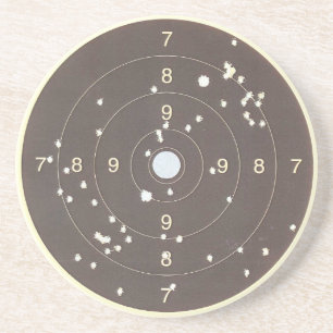 Dessous De Verre En Grès Cible de la plage de tir