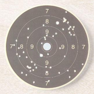 Dessous De Verre En Grès Cible de la plage de tir