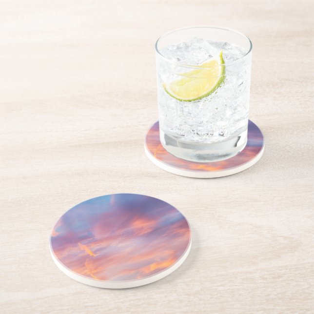 Dessous De Verre En Grès ciel flirtant (Côté)