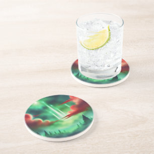 Dessous De Verre En Grès ciel vert