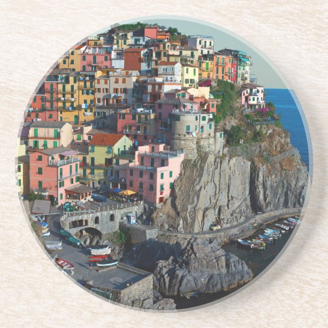 Dessous De Verre En Grès Cinque Terre - Manarola (Devant)