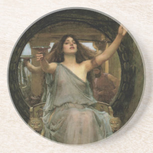 Dessous De Verre En Grès Circé offrant la coupe à Ulysse de JW Waterhouse