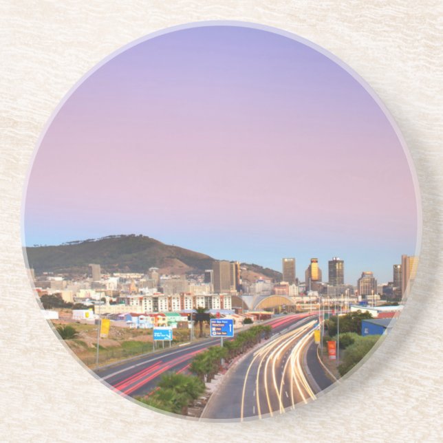 Dessous De Verre En Grès Circulation Sur L'Autoroute Du Cap Ouest (Devant)