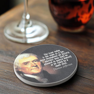 Dessous De Verre En Grès Citation de Thomas Jefferson