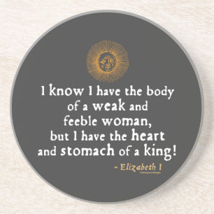 Dessous De Verre En Grès Citation d'Elizabeth I Tilbury
