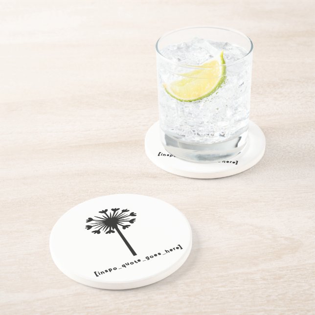Dessous De Verre En Grès Citation Inspirante Ici (Côté)