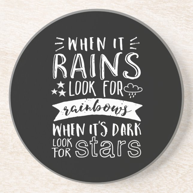 Dessous De Verre En Grès Citation Motivation Inspirationnelle Penser positi (Devant)