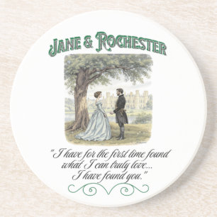 Dessous De Verre En Grès Citation romantique de Jane & Rochester Thornfield