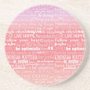 Dessous De Verre En Grès Citations Inspiration Peach Pink Ombre