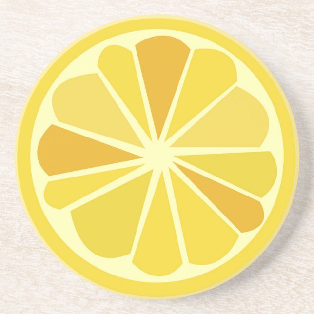 Dessous De Verre En Grès Citron rétro (Devant)