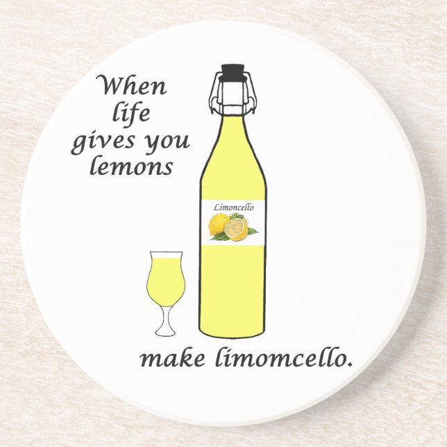Dessous De Verre En Grès Citrons en limoncello (Devant)