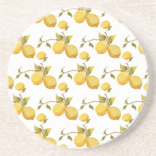 Dessous De Verre En Grès Citrons vintages frais : Conception simpliste