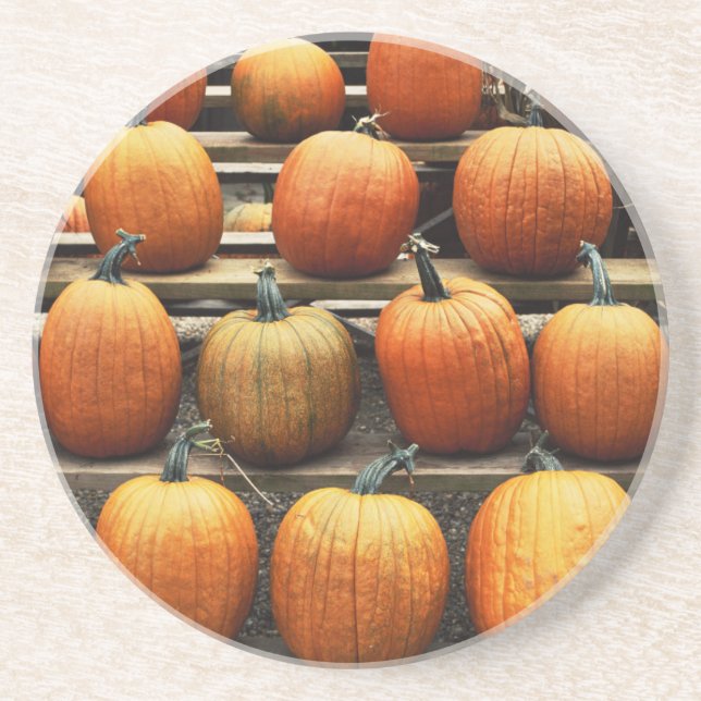 Dessous De Verre En Grès Citrouilles d'automne (Devant)