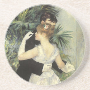 Dessous De Verre En Grès City Dance de Pierre Renoir, Vintage Fine Art