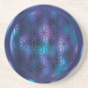 Dessous De Verre En Grès Clarté – Fleur de Vie