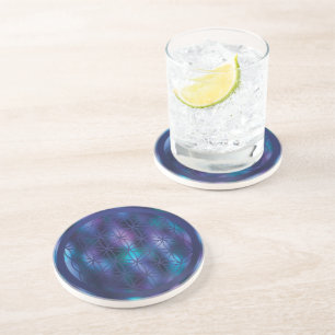Dessous De Verre En Grès Clarté – Fleur de Vie