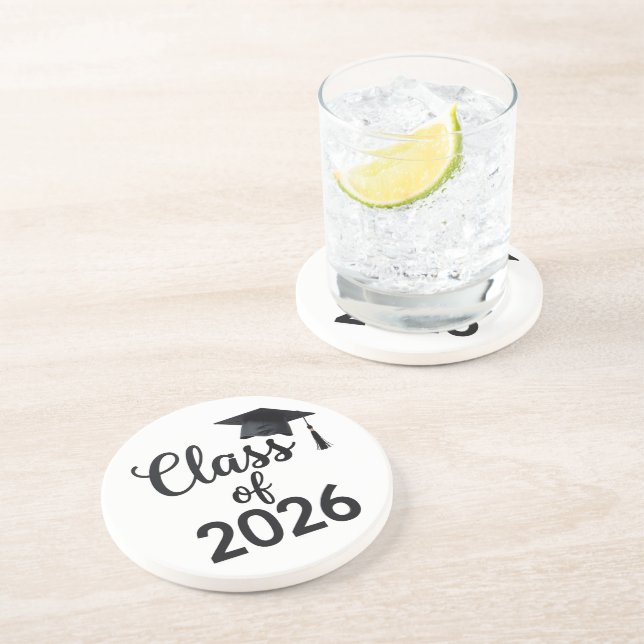 Dessous De Verre En Grès Classe De 2026 (Côté)