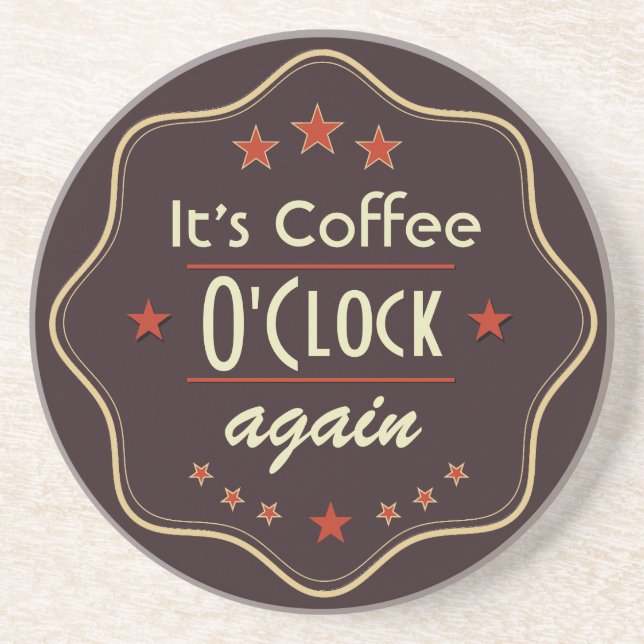 Dessous De Verre En Grès Classic Custom Text Retro Label (Devant)