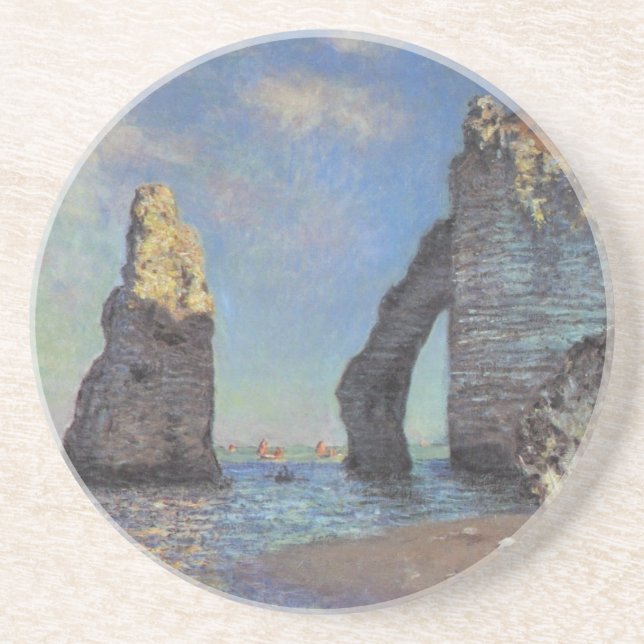 Dessous De Verre En Grès Claude Monet Cliffs at Etretat Impressionist Paint (Devant)