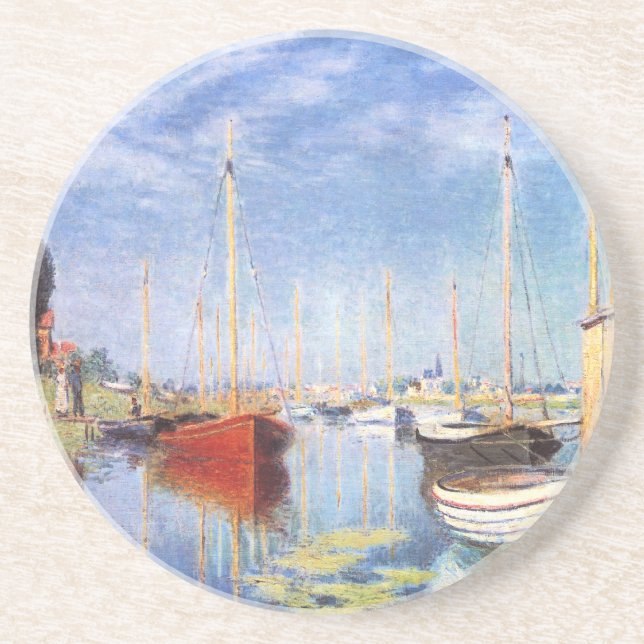 Dessous De Verre En Grès Claude Monet : Embarcations de plaisance à (Devant)