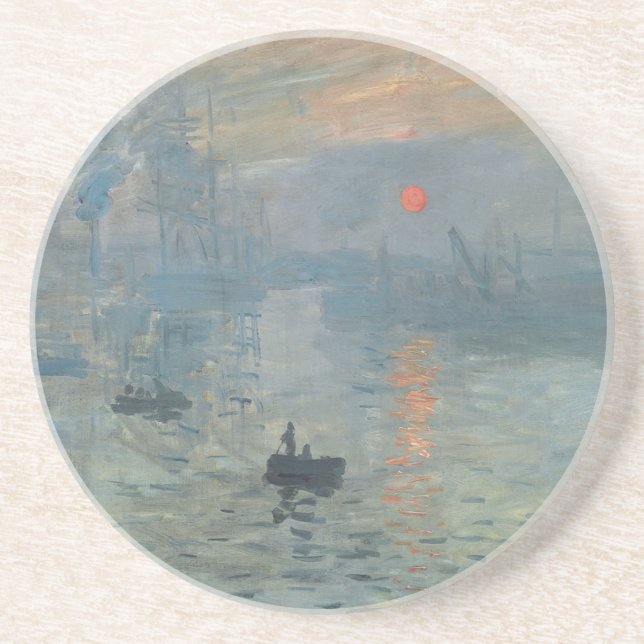 Dessous De Verre En Grès Claude Monet Impression Sunrise Soleil Levant (Devant)
