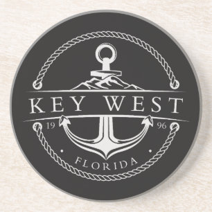 Dessous De Verre En Grès Clé d'ancre nautique Key West Floride 1996