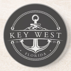 Dessous De Verre En Grès Clé d'ancre nautique Key West Floride 1999