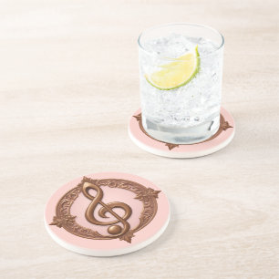 Dessous De Verre En Grès Clé de note musicale