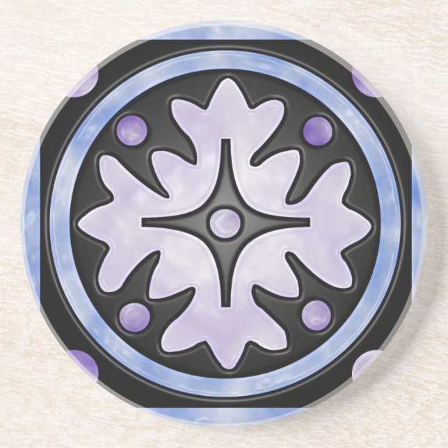 Dessous De Verre En Grès Clouded stained Glass (Devant)