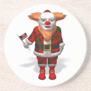 Dessous De Verre En Grès Clown du Père Noël