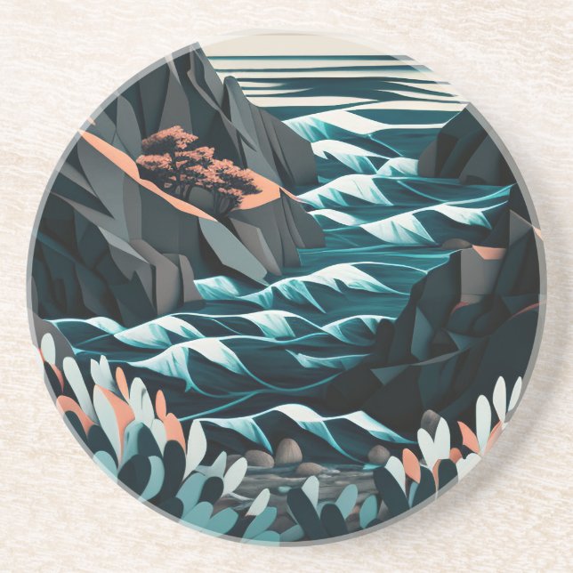 Dessous De Verre En Grès Coastal (Devant)