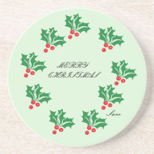 Dessous De Verre En Grès Coaster en grès : Joyeux Noël