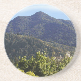 Dessous De Verre En Grès Coaster en grès Tour de l'église Mt Tamalpais