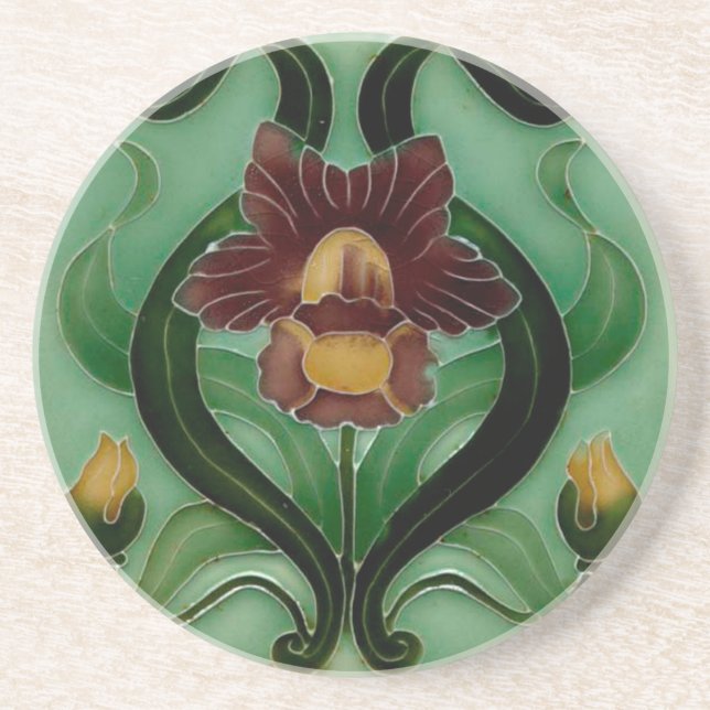 Dessous De Verre En Grès coaster Sand stone Coaster Art Nouveau (Devant)