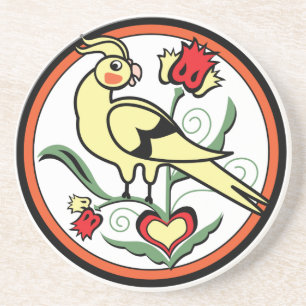 Dessous De Verre En Grès Cockatiel de Distlefink