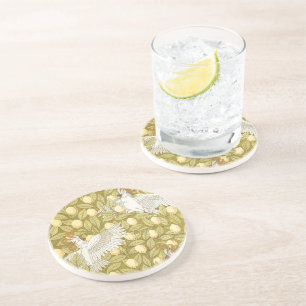 Dessous De Verre En Grès Cockatoos vintages et citrons