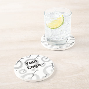 Dessous De Verre En Grès Code QR personnalisé simple ajoutez votre nom logo