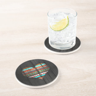 Dessous De Verre En Grès Coeur aztèque