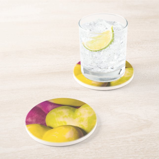 Dessous De Verre En Grès Coeur, coeur doux... (Côté)