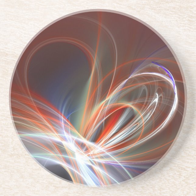 Dessous De Verre En Grès coeur en feu (Devant)
