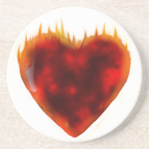 Dessous De Verre En Grès Coeur flamboyant