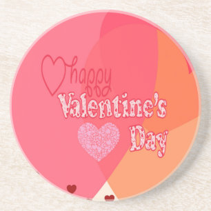 Dessous De Verre En Grès Coeurs de la Saint Valentin