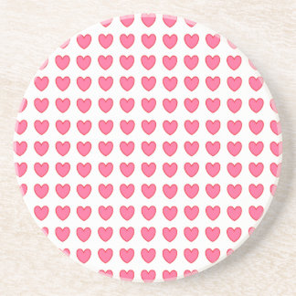 Dessous De Verre En Grès Coeurs Polka